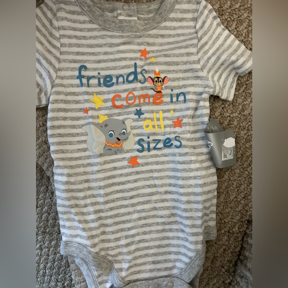 Disney dumbo brand new baby onesie Timothy NWT 18-24 months